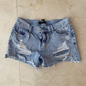 Mid rise cut off shorts